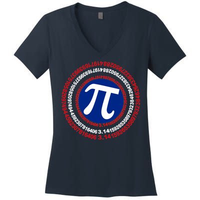 Captain Pi Day 3.14 Superhero Women's V-Neck T-Shirt