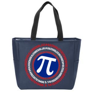 Captain Pi Day 3.14 Superhero Zip Tote Bag