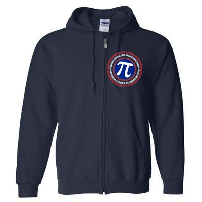 Captain Pi Day 3.14 Superhero Full Zip Hoodie