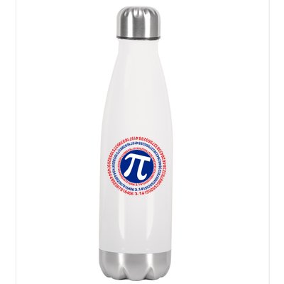 Captain Pi Day 3.14 Superhero Stainless Steel Insulated Water Bottle