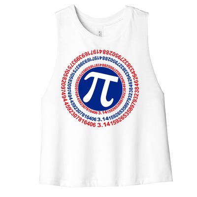 Captain Pi Day 3.14 Superhero Women's Racerback Cropped Tank