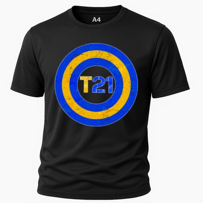 Captain T21 Shield - Down Syndrome Awareness Performance Shirt