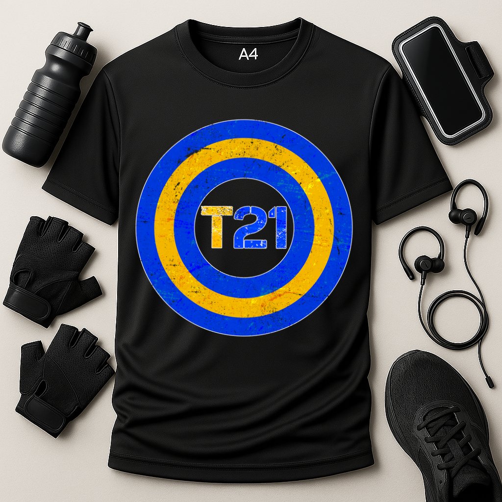 Captain T21 Shield - Down Syndrome Awareness Performance Shirt