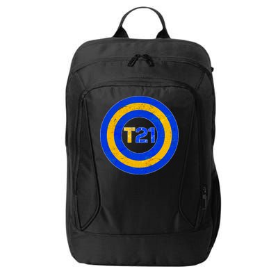 Captain T21 Shield - Down Syndrome Awareness City Backpack