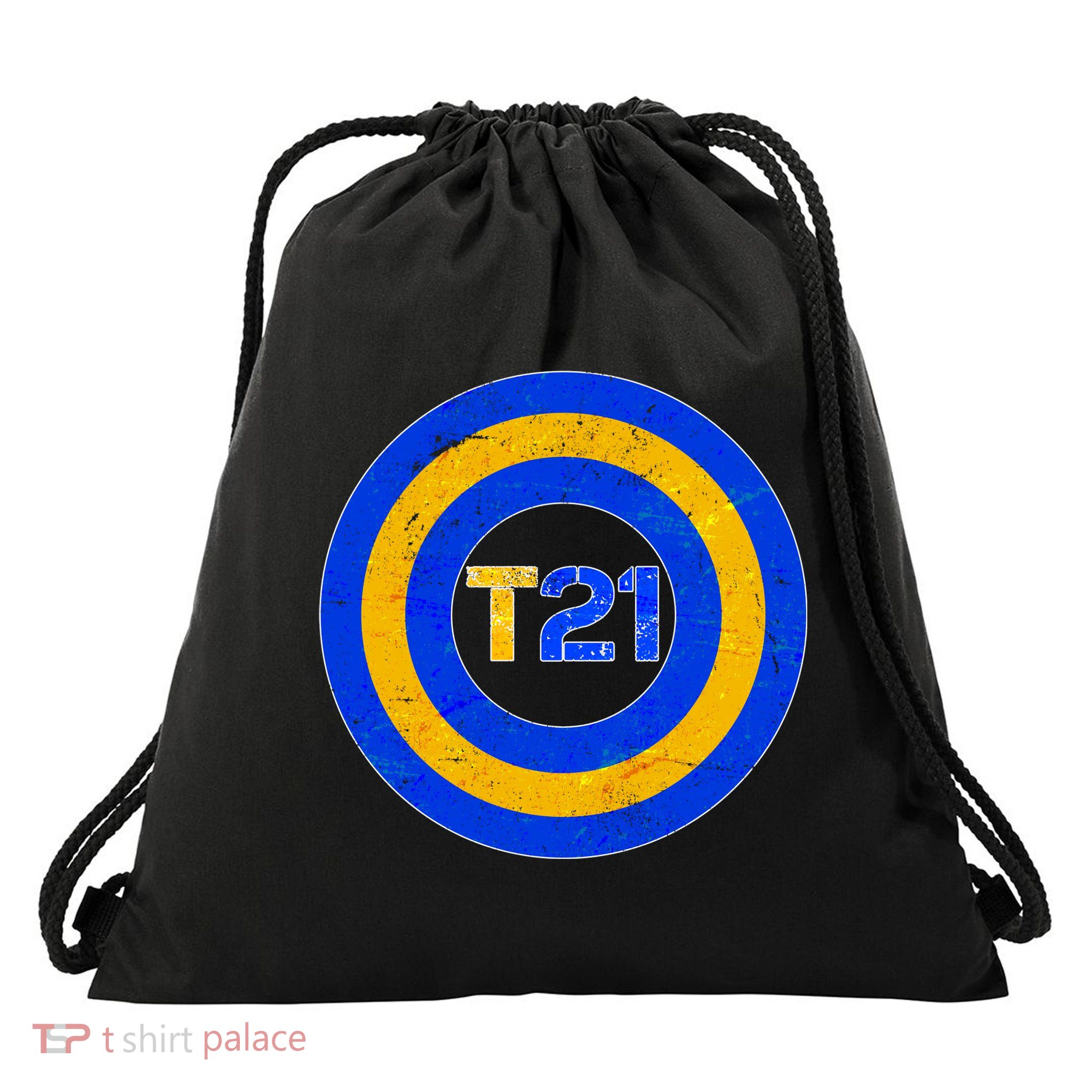 Captain T21 Shield - Down Syndrome Awareness Drawstring Bag