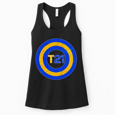 Captain T21 Shield - Down Syndrome Awareness Womens Tank Top