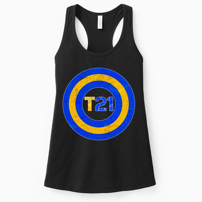 Captain T21 Shield - Down Syndrome Awareness Womens Tank Top