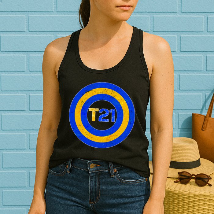 Captain T21 Shield - Down Syndrome Awareness Womens Tank Top