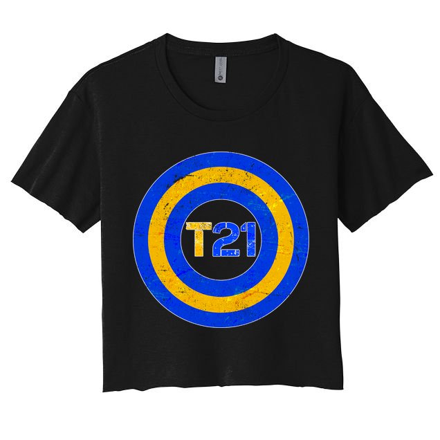 Captain T21 Shield - Down Syndrome Awareness Crop Top