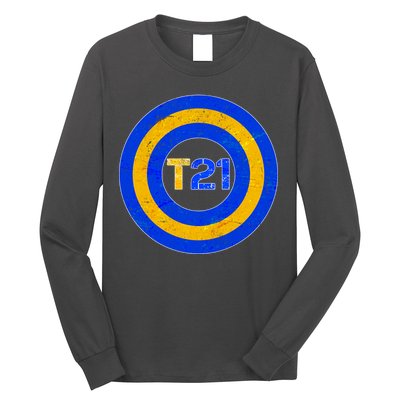 Captain T21 Shield - Down Syndrome Awareness Long Sleeve Shirt