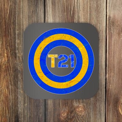 Captain T21 Shield - Down Syndrome Awareness Coaster