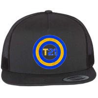 Captain T21 Shield - Down Syndrome Awareness Flat Bill Trucker Hat