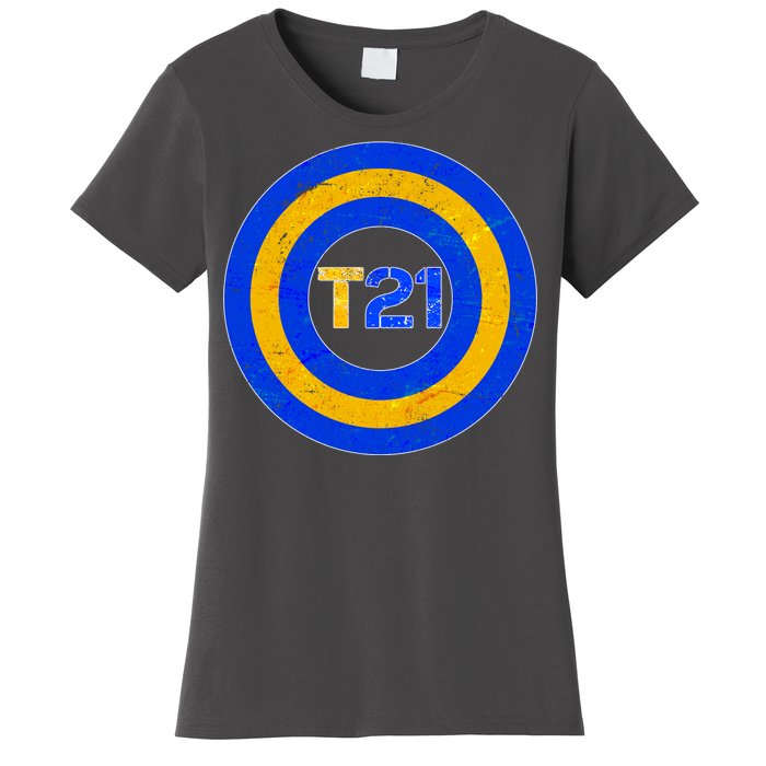 Captain T21 Shield - Down Syndrome Awareness Women's T-Shirt