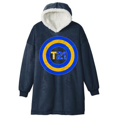 Captain T21 Shield - Down Syndrome Awareness Hooded Wearable Blanket