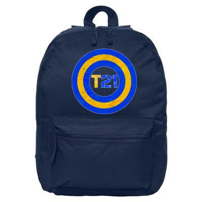 Captain T21 Shield - Down Syndrome Awareness 16 in Basic Backpack