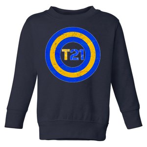 Captain T21 Shield - Down Syndrome Awareness Toddler Sweatshirt