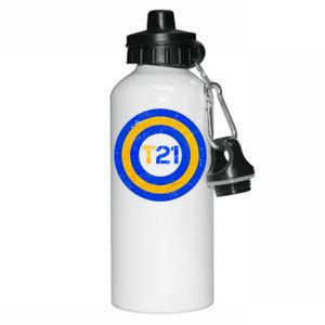 Captain T21 Shield - Down Syndrome Awareness Aluminum Water Bottle