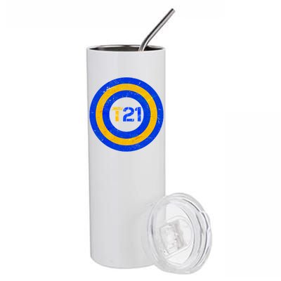 Captain T21 Shield - Down Syndrome Awareness Stainless Steel Tumbler