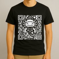 Christmas Axolotl Qr Code Ugly T-Shirt