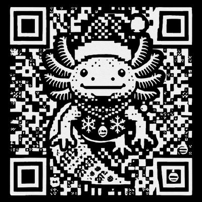 Christmas Axolotl Qr Code Ugly T-Shirt