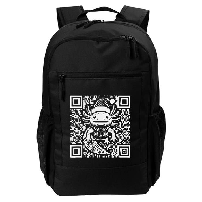 Christmas Axolotl Qr Code Ugly Daily Commute Backpack