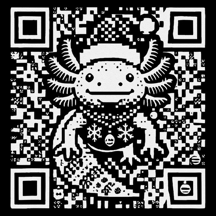 Christmas Axolotl Qr Code Ugly Bucket Hat