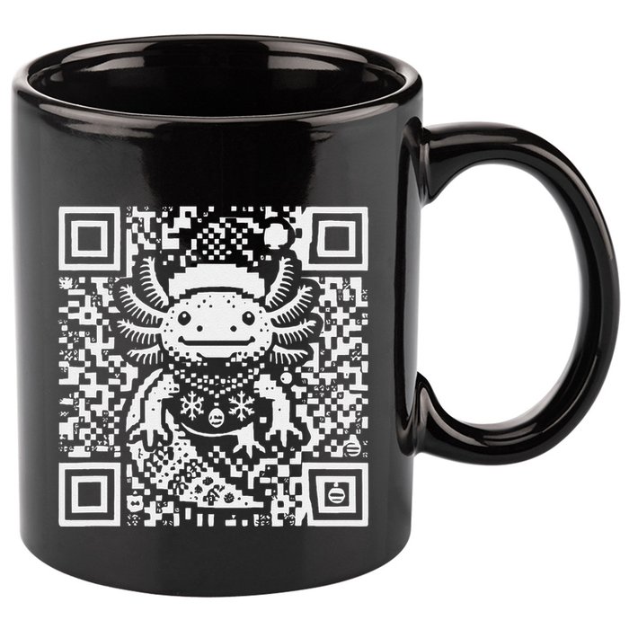 Christmas Axolotl Qr Code Ugly 11oz C Handle Ceramic Mug