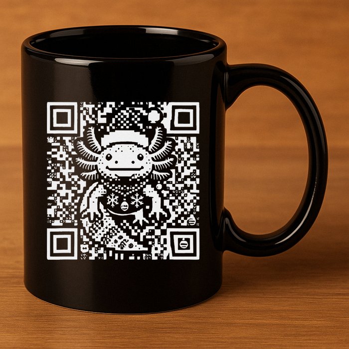 Christmas Axolotl Qr Code Ugly 11oz C Handle Ceramic Mug