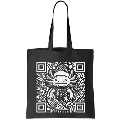 Christmas Axolotl Qr Code Ugly Tote Bag