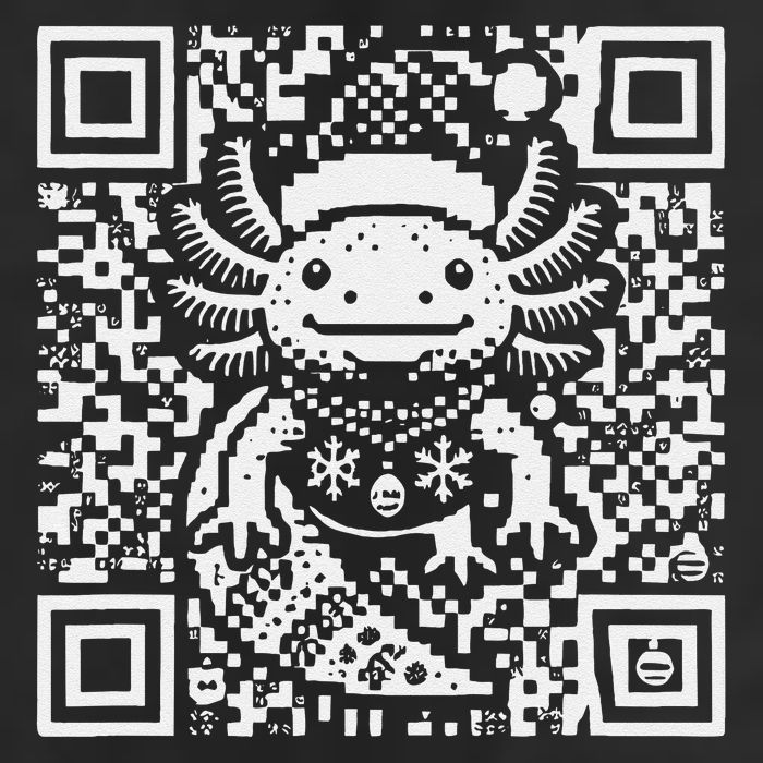 Christmas Axolotl Qr Code Ugly 25L Jumbo Tote