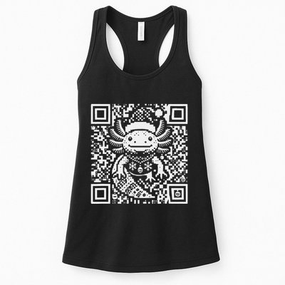 Christmas Axolotl Qr Code Ugly Womens Tank Top