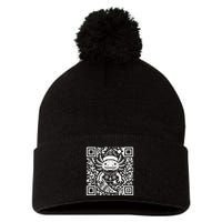 Christmas Axolotl Qr Code Ugly Pom Pom 12in Knit Beanie