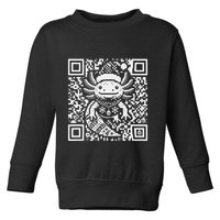 Christmas Axolotl Qr Code Ugly Toddler Sweatshirt