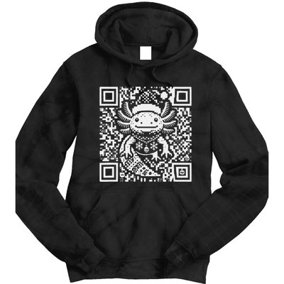 Christmas Axolotl Qr Code Ugly Tie Dye Hoodie
