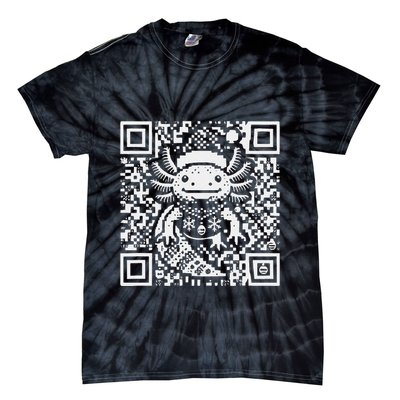 Christmas Axolotl Qr Code Ugly Tie-Dye T-Shirt