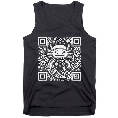 Christmas Axolotl Qr Code Ugly Tank Top