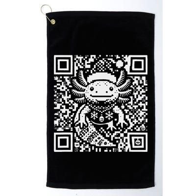 Christmas Axolotl Qr Code Ugly Golf Towel