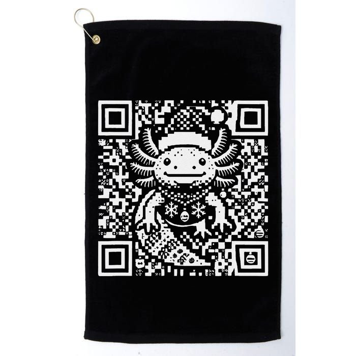 Christmas Axolotl Qr Code Ugly Golf Towel
