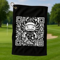 Christmas Axolotl Qr Code Ugly Golf Towel