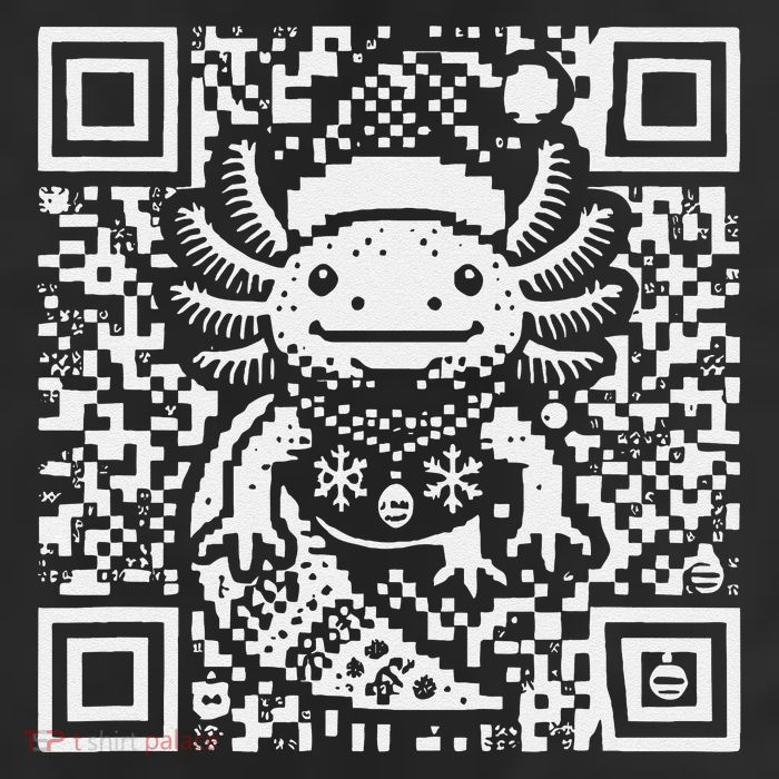 Christmas Axolotl Qr Code Ugly Golf Towel