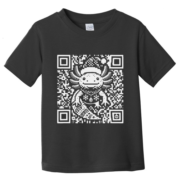 Christmas Axolotl Qr Code Ugly Toddler T-Shirt