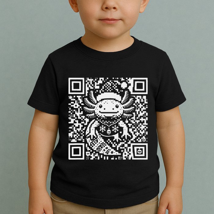Christmas Axolotl Qr Code Ugly Toddler T-Shirt