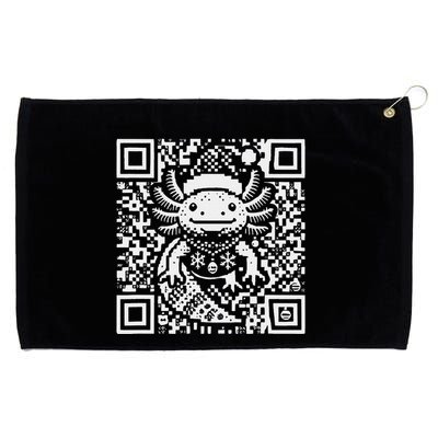 Christmas Axolotl Qr Code Ugly Grommeted Golf Towel