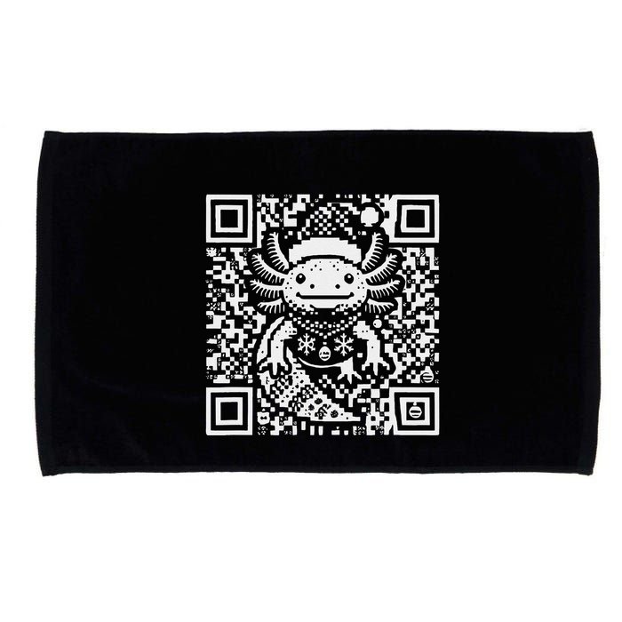 Christmas Axolotl Qr Code Ugly Microfiber Hand Towel
