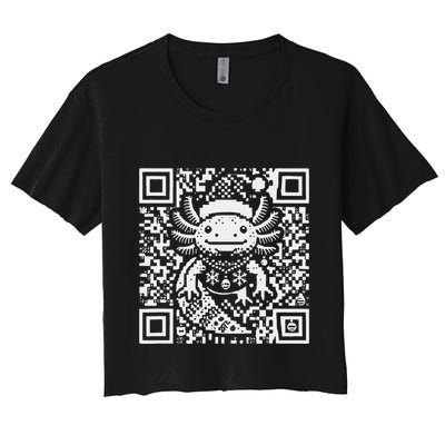Christmas Axolotl Qr Code Ugly Crop Top