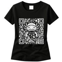 Christmas Axolotl Qr Code Ugly Womens T-Shirt