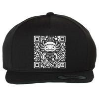 Christmas Axolotl Qr Code Ugly Wool Snapback Cap