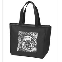 Christmas Axolotl Qr Code Ugly Zip Tote Bag