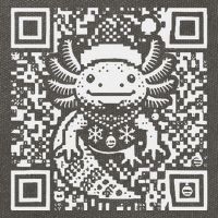Christmas Axolotl Qr Code Ugly Cotton Canvas Backpack