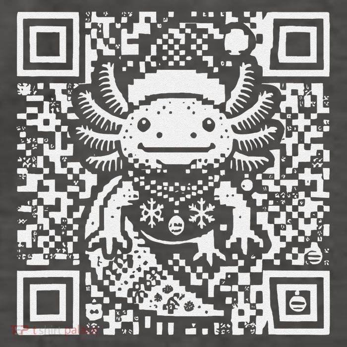 Christmas Axolotl Qr Code Ugly Vector Backpack
